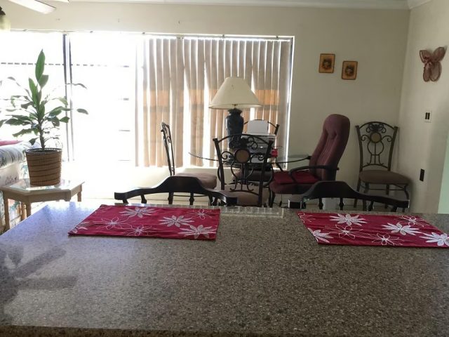 Sitting area next to kitchen