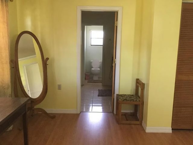 Looking into master bath